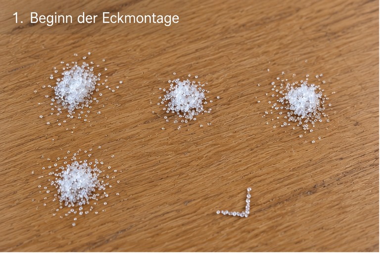 Beginn der Eckmontage